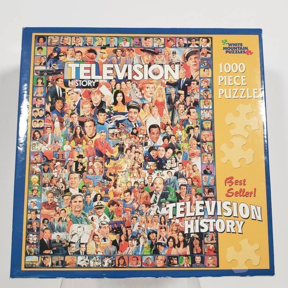 White Mountain Jigsaw Puzzle Television History 1000 Pieces Complete Made in USA